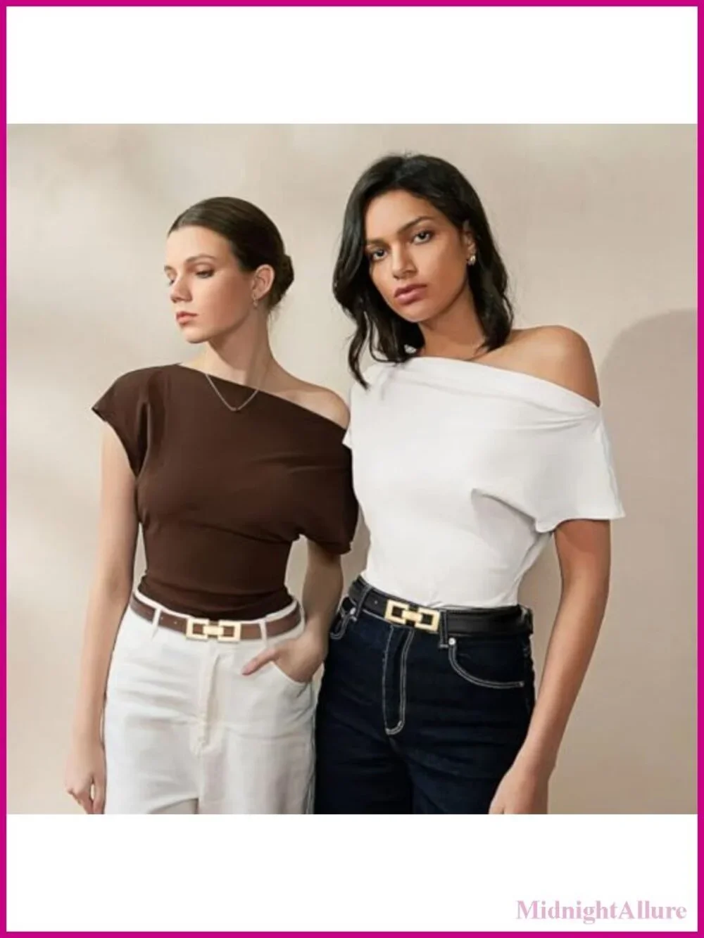 Skinny PU Leather Waist Belt Gold Buckle Adjustable Women's Thin Belt